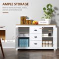 thumbnail image 4 of HOMCOM Buffet de Cuisine, Armoire avec Tiroirs, Portes et Étagères, 4 of 10