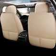 thumbnail image 2 of Maidao 2PCs Front Car Seat Covers Leather for Jeep for Commander 2005-2010 2 Seats Airbag Compatible Waterproof Soft Front Set Cushion Protector Beige, 2 of 6