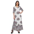 thumbnail image 1 of Moomaya V Neck Kurta With Loose Palazzo Set For Women Printed Ethnic Clothing, 1 of 1