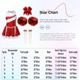 thumbnail image 5 of Uniforme de Cheerleading pour Filles, Robe de Danse à Sequins Sans Manches avec Pompons, Chaussettes Rouges 16, 5 of 5