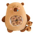 thumbnail image 3 of lionlar Capybara Toy Cartoon Collectible Cute Capybara Stuffed Animal for Kids Brown, 3 of 9
