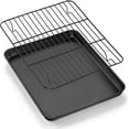 thumbnail image 1 of E-far Nonstick Baking Sheet with Rack Set, 12.5 x 9.5 x 1 Inch Cookie Sheet Baking Pan with Cooling Rack for Oven, Commercial Grade & Non-Toxic, Easy to Clean, 1 of 7