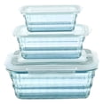 thumbnail image 1 of Binwennn Contenant de Cachette en Verre Contenants de Rangement pour Aliments en Verre Contenants de Rangement pour Aliments en Verre Préparation de Repas 3 Contenants pour Fruits avec Soupière Bol Contenant Transparent Contenant Scellé, 1 of 6