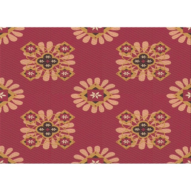 Ahgly Tapis Rectangulaire Lavable en Machine Intérieur Transitionnel Rouge Cramoisi, 2 Pieds x 3 Pieds