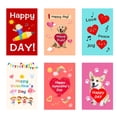 thumbnail image 1 of Valentine's Day Greeting Cards Set of 6, Blank Note Cards for Romantic Thank You Notes, Small Foldable Friendship Cards with Envelopes, 1 of 6
