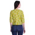 thumbnail image 3 of Moomaya Printed Keyhole Neck Ring Top Casual 3/4th Sleeve Tees Tank Tunic Top, 3 of 5