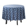 thumbnail image 1 of Vargottam Indoor/OutdoorRoundTablecloth 58 InchRoundTablecloth Waterproof PatioTableCloths,Spring/SummerTableCovers For Backyard CircularTable/Bbqs/Picnic -Royal Blue, 1 of 8