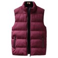 thumbnail image 1 of CVLIFE Gilet de Mode pour Homme, Doudoune à Fermeture Éclair Complète, Veste de Vacances, Gilet Rouge G, 1 of 3