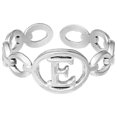 thumbnail image 1 of TIMIFIS Silver Rings Titanium Steel Plated 26 Letter English Opening Finger Hollow Valentine'S Day Gift, 1 of 1