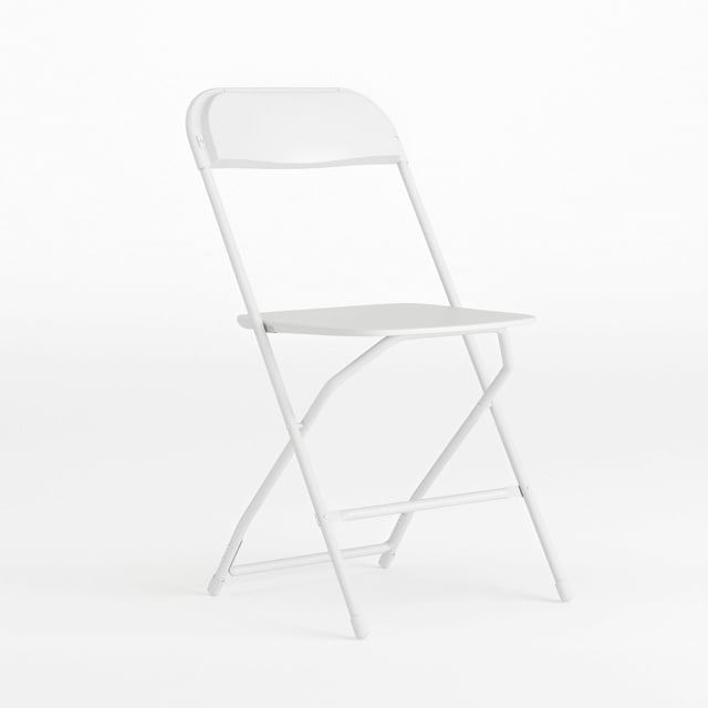 Flash Furniture Hercules Series Premium White Plastic Folding Chair