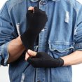 thumbnail image 3 of 1 Pair Copper Arthritis Gloves Copper Compression Arthritis Gloves Finger Less Sports Gloves, 3 of 11