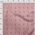 thumbnail image 2 of oneOone Viscose Jersey Peach Fabric Geometric Craft Projects Decor Fabric Printed By The Yard 60 Inch Wide-V2O, 2 of 5