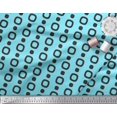 thumbnail image 3 of Soimoi Blue Poly Georgette Fabric Square Geometric Print Fabric by the Yard 52 Inch Wide, 3 of 3