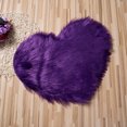 thumbnail image 2 of Heart Shaped Shaggy Faux Fur Fluffy Rug Hairy Carpet Floor Mat Home Bedroom, 2 of 6