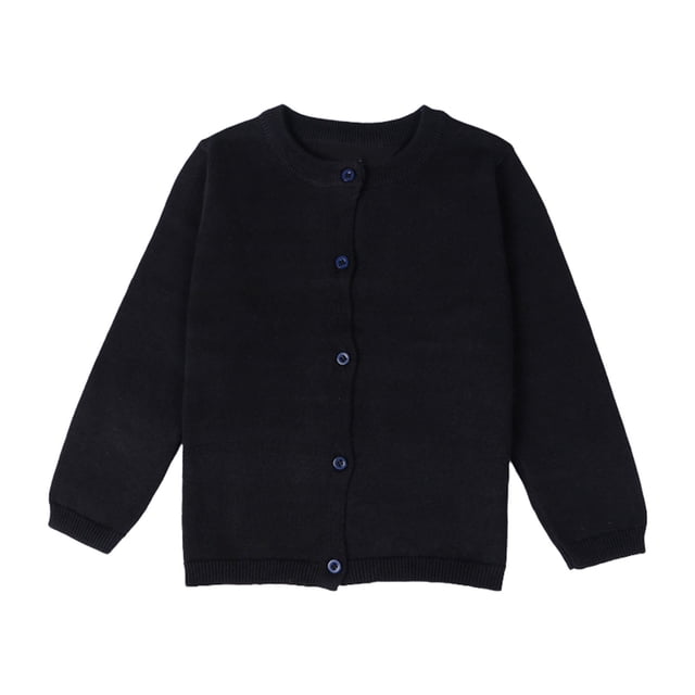 WEAIXIMIUNG Chandails à Capuchon pour Adolescentes Bébés Enfants Filles Cardigan Manches Longues Enfant Chandail Boutonné Fille Col Rond Cardigans Chandail