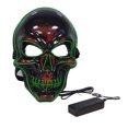 thumbnail image 1 of Face Shield Halloween Scary Full Face Guard LED Luminous Skeleton Head Party Cosplay Prop, Green, 1 of 6
