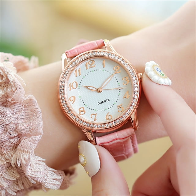 WIFKLSIIPG Ladies Diamond Watch Fashion Belt Watch