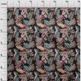 thumbnail image 3 of oneOone Rayon Black Fabric Tropical Leaf Sewing Craft Projects Fabric Prints By Yard 56 Inch Wide, 3 of 5