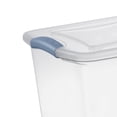 thumbnail image 4 of Sterilite 26 Liter Latch Box, Small Clear Plastic Storage Bin with Lid, Blue Latch, 4 of 5
