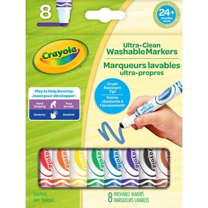 Crayola Ultra-Clean Washable Gumball Tip Markers, 8 Count