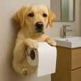 thumbnail image 2 of Porte-papier pour Chien Distributeur de Rouleaux de Papier Hygiénique Amusant Porte-Rouleau de Papier de Toilette Support de Rangement pour Rouleaux en Forme d'Animal Imprimé 3D Support Décoratif Mural pour Papier de Toilette pour Salle de Bain Cuisine Acier Inoxydable, 2 of 4