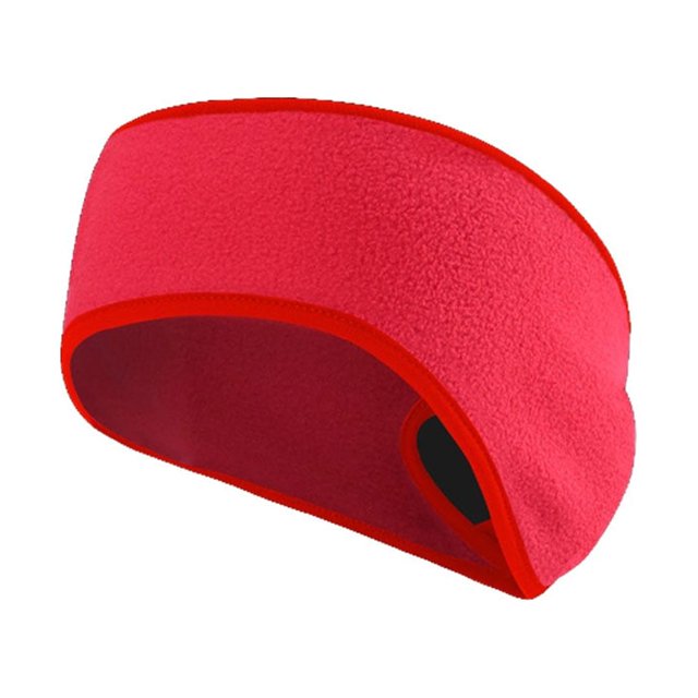 Maytalsory Running Headband Fleece Ponytail Ear Warmer Elasticity Anti-Dust Simple Style Motorcycle Accessories for Riding Outdoor Sports Red