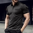 thumbnail image 1 of Fridja Gym Chemises pour Hommes Été Amusant Couleur Unie Col Rabattu Manches Courtes Performance Imprimé Chemise Boutonnée Décontractée de Jeu de Quilles Manteau (Noir, TG), 1 of 5