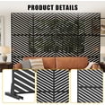 thumbnail image 4 of OUYAWEI Metal Privacy Screen,Freestanding Decorative Divider,Extended Height Privacy Screen with Stable Base for Garden,Diagonal stripe design, 4 of 8