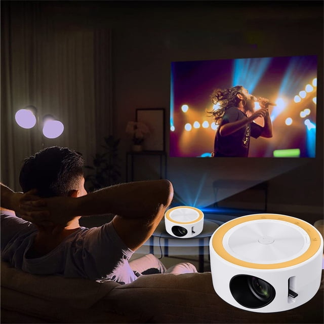 Sentmoon Mini Projecteur, Projecteur Portable 1080p, Projecteur de Films Extérieur Projecteur de Films pour la Maison Projecteur Vidéo à DEL, Projecteur de Films avec Interface USB et Télécommande Aubaines du Jour Liquidation Prime