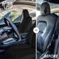thumbnail image 3 of FH Group Faux Leather Custom Fit Car Seat Covers for 2017-2024 Tesla Model 3 Black Front Seats, 3 of 6