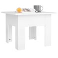 thumbnail image 2 of vidaXL Coffee Table White 55x55x42 cm Engineered Wood, 2 of 4