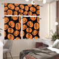 thumbnail image 4 of Halloween Pumpkin Kitchen Curtains and Valances 3 Piece Set,Valance Curtains for Kitchen Windows Kitchen Curtains Tiers and Valances for Cafe Living Room Window Decor, 4 of 5