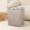 thumbnail image 4 of Foldable Waterproof Canvas Laundry Basket with Handles for Bathroom Bedroom Storage Organizer, 4 of 6