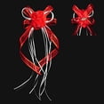 thumbnail image 1 of Ruban Organza Fleur avec Décoration Broche en Blanc Rouge Bourgogne Rose (Rouge (avec Broche)), 1 of 2