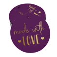 thumbnail image 1 of Inkdotpot Made With Love Text Bottle Tag Real Gold Foil Favor Hang Tags 50 Pack, 1 of 6