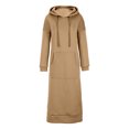 thumbnail image 4 of Gspmoly Robe pour Femmes, Robe Longue à Col Rond d'Hiver Chaude de Mode pour Femmes à Manches Longues avec Poche, Robes de Vacances pour Femmes jusqu'à 60 % de Rabais, 4 of 6