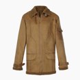 thumbnail image 4 of EGNMCR Jackets for Men Men Mid-length Windbreaker Jacket With Lapel Color Suede Coat, 4 of 8