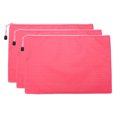 thumbnail image 1 of Unique Bargains Waterproof Zipper File Bags, A4 Document Holders for Office, Pink 3 Pack, 1 of 6