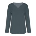 thumbnail image 4 of YLHFASHION Femmes Mode Décontractée Manches Longues Hauts Chemises Blouses Hauts Économies d'Été Liquidation Chemises pour Femmes, 4 of 5