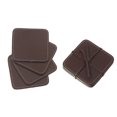 thumbnail image 1 of 4Pc Carrés Authentiques En Cuir En Cuir Bronzage, 1 of 3