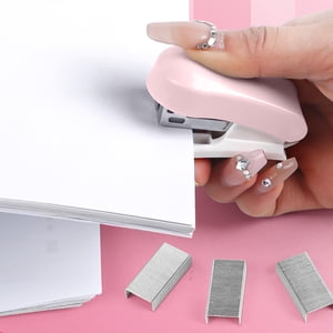 TopLLC Home Office Furniture Cartoonoon Stapler Set Of Elementary School Students Cute Mini Stapler Bookbinding Daily Stapler General metal stapler