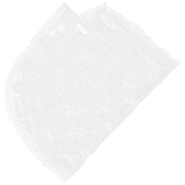 OULII Veils for Women 1Pcs White Lace Head Covering for Proposal Wedding