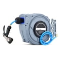 thumbnail image 2 of Reel Retractable Garden Hose Reel 66ft Wall Mounted Hose Reel with 6-Function Sprayer Nozzle 180 Degrees Swivel Bracket Automatic Rewind Storage Hose Reel for Garden / Yard, 2 of 7
