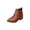 Brown, variant on LOVZFMLL Boots for Women Ankle Chelsea Boots Side Zipper Pointy Toe Slip Resistant Low Block Heel Leather Fall Winter Fashion
