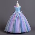 thumbnail image 4 of Robe Formelle pour Filles Sans Manches Robe de Bal pour Filles Robe en Tulle Robes de Fête pour Filles 7-8 Ans, 4 of 5