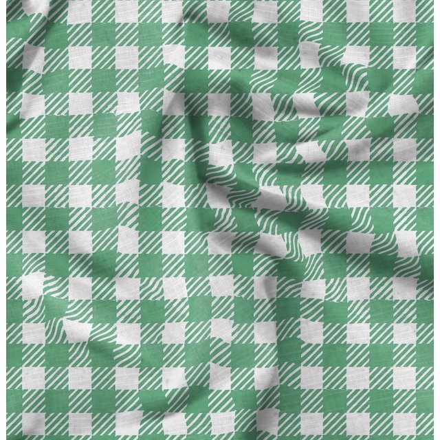 Soimoi Polyester Crepe Fabric Gingham Check Print Fabric by The Yard 42 Inch Wide