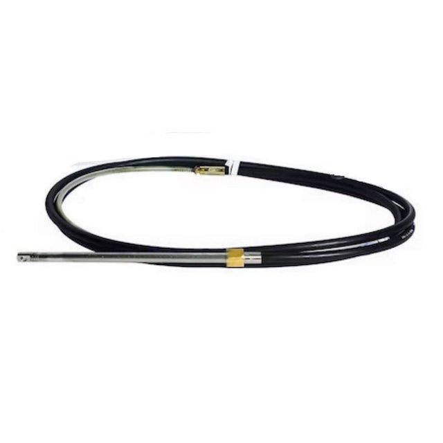 Uflex Câble de Direction M90BX12 Série Mach; s'Adapte à la Direction Universelle; Design Rotatif; Longueur de 12 Pieds; Noir; Sortie en Acier Inoxydable; Rangée Minimale de 5,9 Pouces