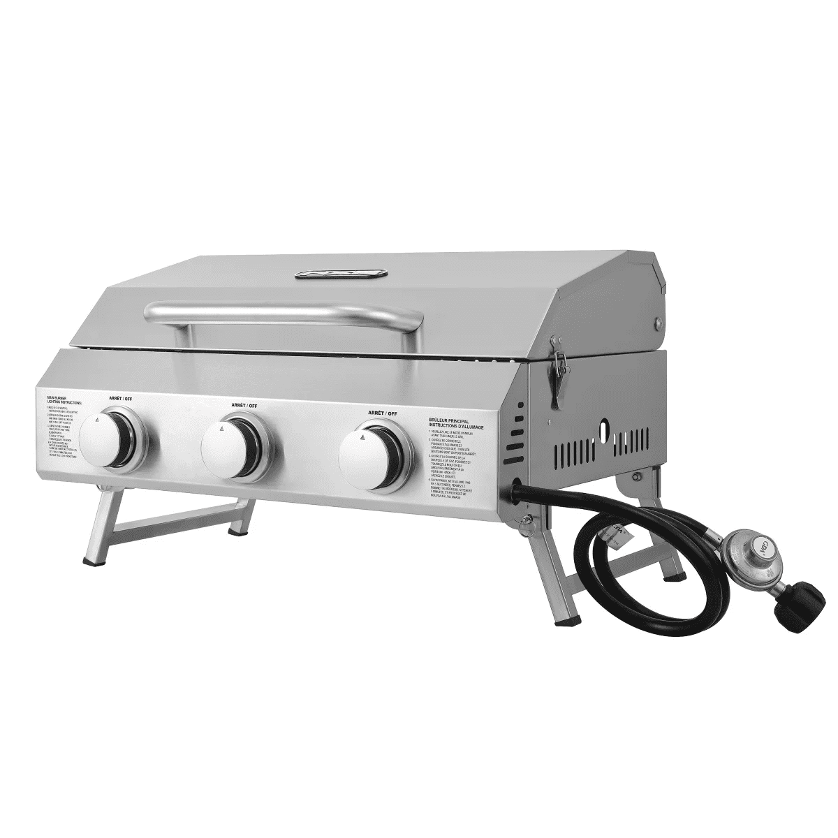 NXR 3 Burner 24,000 BTU Portable Propane Gas BBQ Grill