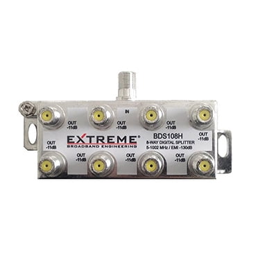 Extreme Broadband BDS108H 8-Way Splitter num?rique RG6 5-1002 MHz