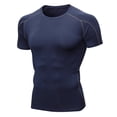 thumbnail image 1 of Yuyuzo Mens T-Shirts Short Sleeve Workout Gym Quick Drying Sports Base Layer Athletic Compression Shirts, 1 of 3